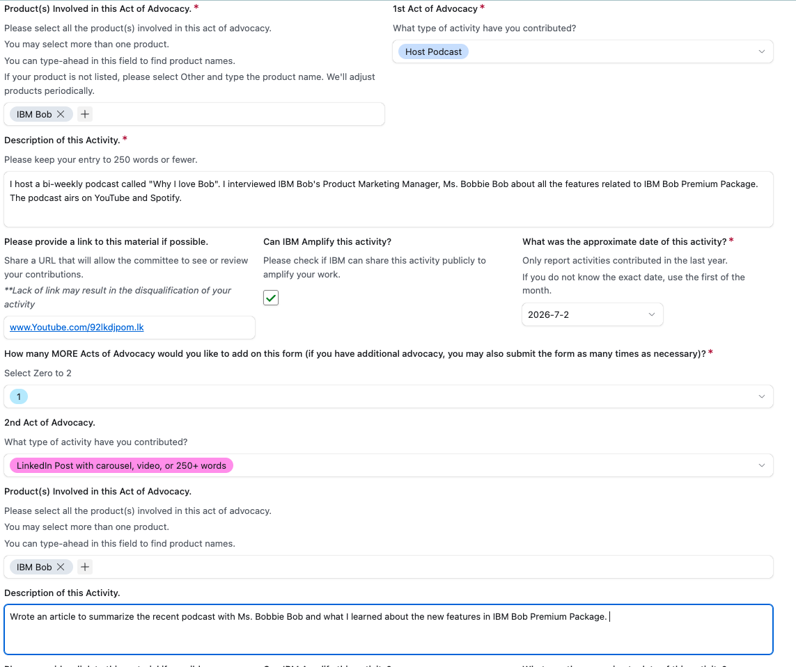 What good advocacy activity reporting looks like